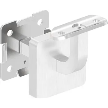 Zábradlí Feldmann 50503-240 - nerezový držák madla pr. 42,4 mm, na zeď, s krycí rozetou, pro nerezové zábradlí