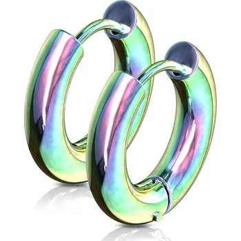 Náušnice Šperky4U Duhové ocelové náušnice - kruhy 26 mm - OPN1648-26