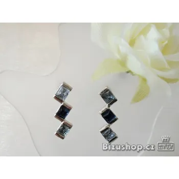 Náušnice Náušnice s modrými skleněnými kameny 298