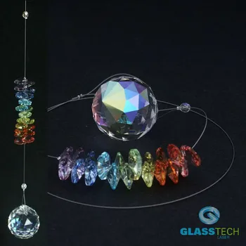 Sprchový závěs Feng-Shui zavěs barevný A - čakrový (Harmonizační závěs, délka 75 cm)