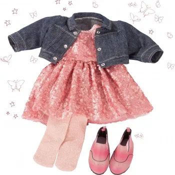 Doplněk pro panenku Götz obleček pro panenky 45 - 50 cm KOMBI GLITTER GLAM