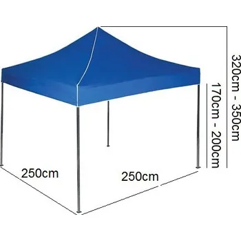 Stan Nůžkový stan 2,5x2,5m EKSPAND zelený se 3 boky