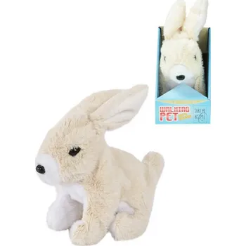 plyšák Mikro Trading Walking Pet Králíček plyšový skákající 15,5 cm