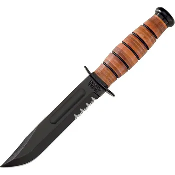 Bojový nůž Ka-Bar U.S. Army ozubené ostří černý