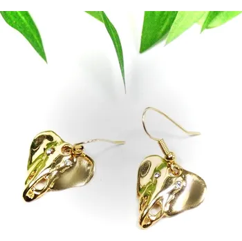 Náušnice Náušnice zlacené se sklo kamínky , Slon 5257