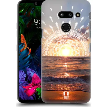 Pouzdro na mobilní telefon Pouzdro na mobil LG G8 ThinQ - HEAD CASE - doodle západ slunce (Obal, kryt pro mobil LG G8 ThinQ západl slunce na pláži)