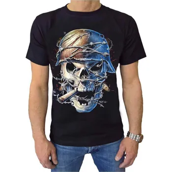 Pánské tričko triko lebka - Pierced Skull