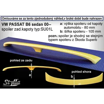 Auto-moto Spoiler zadní kapoty křídlo Stylla - VW Passat 3BG/B5 sedan 00-04