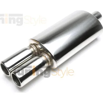 Auto-moto Univerzální Sportovní celonerezový výfuk s koncovkou 2x76mm olemované