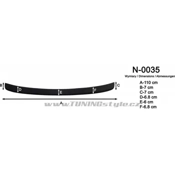 Lišta karosérie Nášlap kufru černý - Nissan Qashqai II 13-