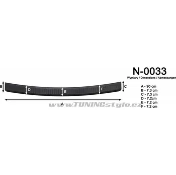 Lišta karosérie Nášlap kufru černý - Hyundai i10 14-