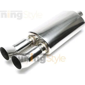 Tlumič výfuku Univerzální Sportovní celonerezový výfuk s koncovkou 2 x 76mm DTM kulaté ostré