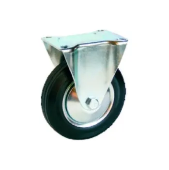 Nábytek Kolo pevné d 125 mm, 125 kg, černá guma, válečkové ložisko