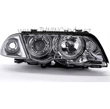 Přední světlomet Přední světla angel eyes BMW E46 Coupe Cabrio chromové 99-01