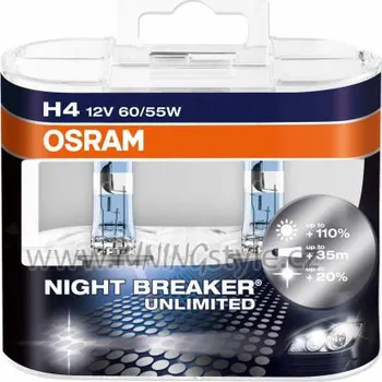 Autodoplněk Žárovka Osram Night Breaker Unlimited 64193NBU H4 12V 55W DUO