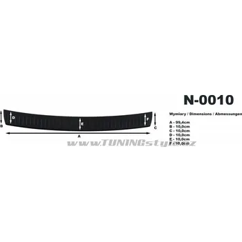 Lišta karosérie Nášlap kufru černý - VW Passat Combi B6 06-