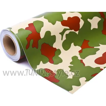 Samolepicí dekorace na vozidlo Samolepící stylingová wrap folie Camouflage Jungle Green 152cm