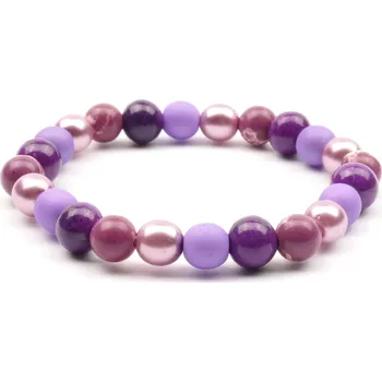 Náramek Moni dětský náramek sugilit jaspis perly fialové
