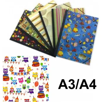 HIT OFFICE Desky výkresové A3 - gumička, rožky A3,A4 - motiv SOVY