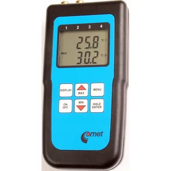 Přenosný datalogger teploty dvoukanálový; 2x vstup Pt1000 D0221 COMET