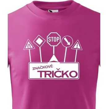 Chlapecké oblečení Dětské tričko - Značkové tričko, Barva Purpurová, Velikost 122 cm/6 roků, Canvas Dětské tričko Bezvatriko.cz 1