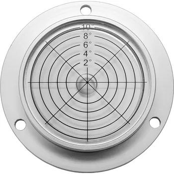 Úhloměr KINEX » K-MET Kruhová libela KINEX s upevňovacími otvory ?60 - stříbrná, hliník