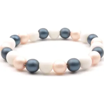 Náramek Moni - dámský náramek onyx perly růžové modré