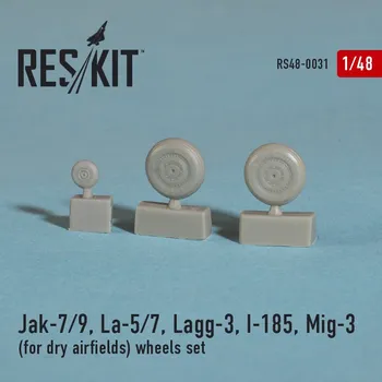 Plastikový model Reskit 1/48 Wheels for dry airfields (Yak-7/9,...