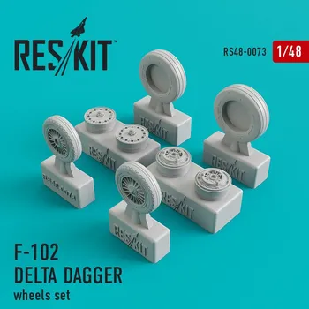 Plastikový model Reskit 1/48 F-102 Delta Dagger wheels set (HAS,REV)