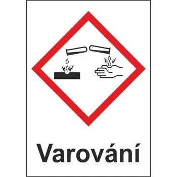 Korozivní - varování (GHS05) A5 samolepka