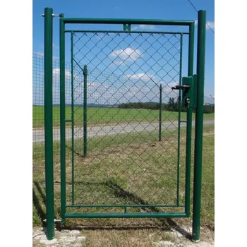 Branka zahradní-výplet čtyřhranné pletivo-zelená - včetně sloupů Výška branky: 125 cm