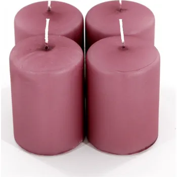 Svíčka Sv.lis.válec 70x100 sada 4ks lak mat růžová (31070100904)