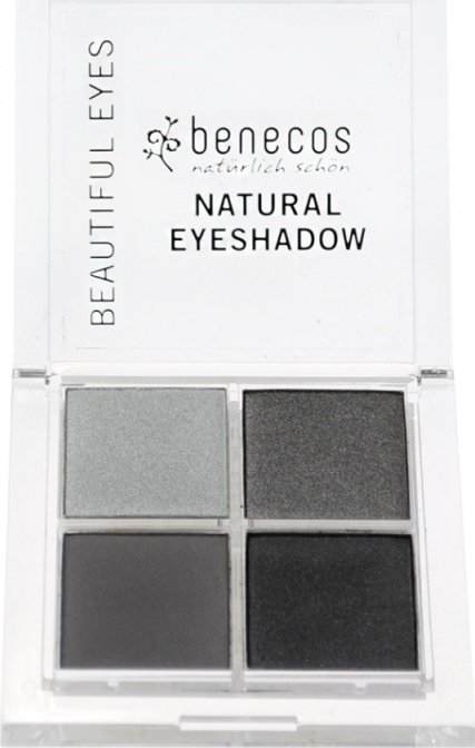 Benecos Quattro Lidschatten Palette „Smokey Eyes“ – 4 Farben, 8 G, Vegan Mit Bio-Ölen