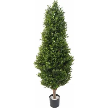 umělá květina BUXUS RED DAY TOPIARY UV, 155cm (Luxusní umělý strom zimostráz)