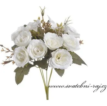 Svatební dekorace Kytice růžiček bílé
