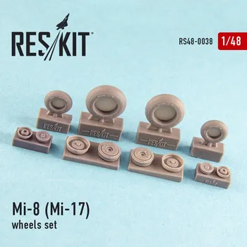 Plastikový model Reskit 1/48 Mi-8 (Mi-17) wheels set