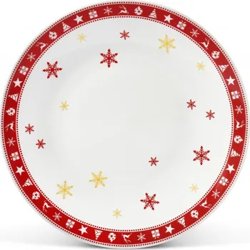 Talíř Leander Vánoční porcelán mělký talíř 26 cm