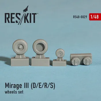 Plastikový model Reskit 1/48 Mirage III (D/E/R/S) wheels set...