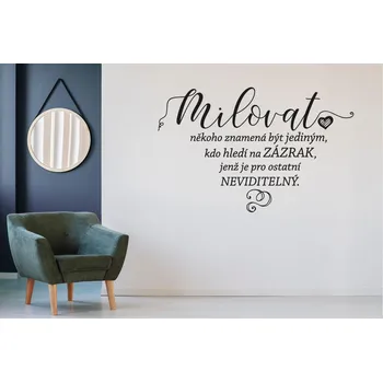 Samolepící dekorace Lepy.cz Samolepka na zeď Milovat Velikost (šířka x výška): 95x61cm, Barevná varianta: Levandulová