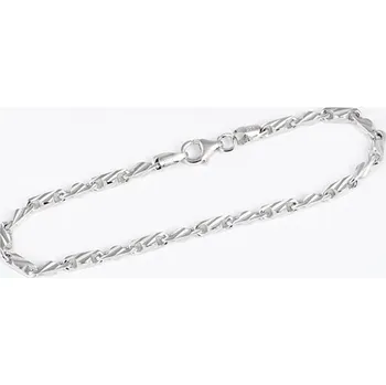 Náramek Pánský stříbrný náramek 21 cm 63683F