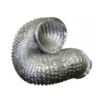 Ventilace Alu Flexo - ventilační potrubí 200 mm (10 m - celé balení) (Ventilační potrubí 200 mm x 10 m - maximálně ohebné potrubí z aluminiové folie s kostrou z ocelového drátu pro vzduchové rozvody.)