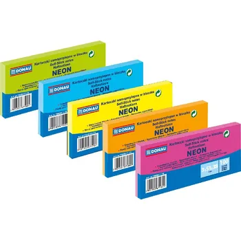 Samolepící bloček samolepicí bloček Donau neon 38x51mm, 3x100 lístků - oranžová