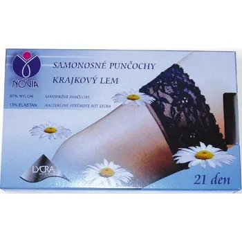 Punčochy elastické - samonosný krajkový lem (C04) 27 (41) b.111(bílá)