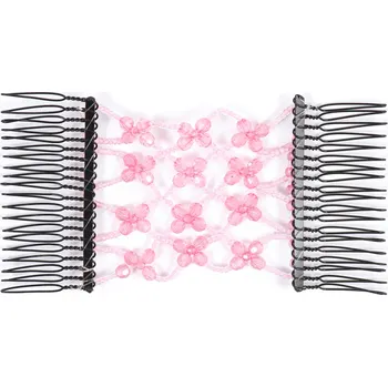 Ozdoba do vlasů Hřebínky s korálkami na gumičce Barva: růžová