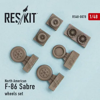 Plastikový model Reskit 1/48 N.A. F-86 Sabre wheels set...