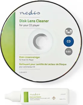 Čistící sada Nedis sada na snadné a bezpečné čištění CD a DVD přehrávačů roztok 20 ml