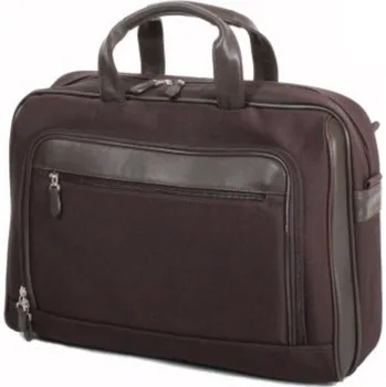 Pánská aktovka Pánská kožená/textilní zipová aktovka na PC Gerard Henon 2382 hnědá