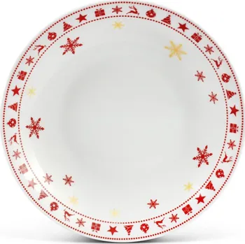 Talíř Leander Vánoční porcelán hluboký talíř 22 cm