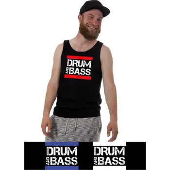 Pánské tílko Pánské tílko DNB OLD STRIPES Velikost: M, Barva: Černá - Design 1