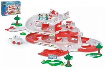 Set autodráh Wader Toys Garáž a dráha Kid Cars 3D Nemocnice